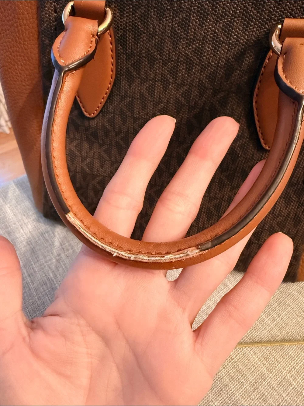 Michael Kors Brown & Tan Signature Satchel